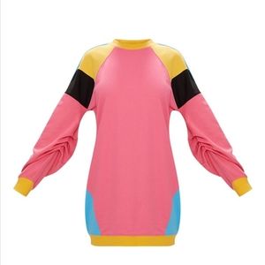 Prettylittlething Color block sweater dress